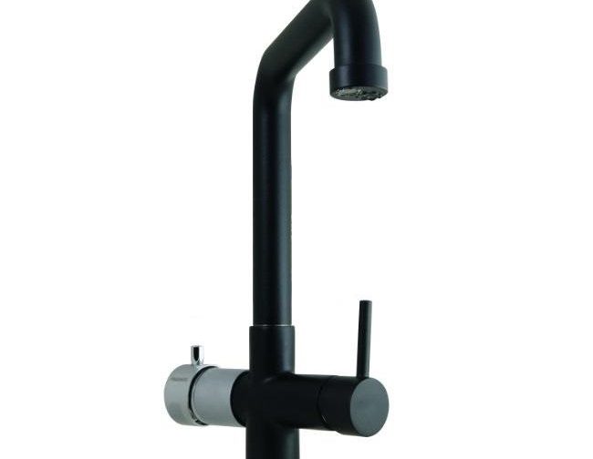 Miscelatore 5 vie nero opaco canna alta