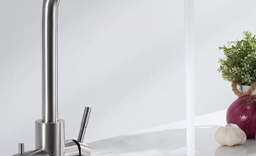 Miscelatore 3 vie acciaio inox satinato